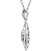 14k White Gold Iolite & 1/8 CTW Diamond 18" Necklace