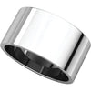 14k White Gold 10mm Flat Band, Size 10