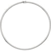 14k White Gold 4mm Omega 16" Chain
