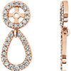1/3 CTW Diamond Earring Jackets in 14K Rose Gold