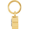 14k Yellow Gold Imitation Aquamarine Birthstone Charm