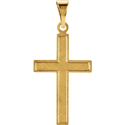 14k Yellow Gold 18x12mm Cross Pendant