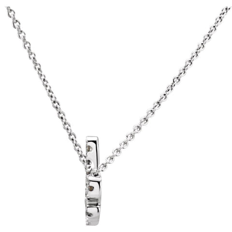 14k White Gold 1/4 CTW Diamond 18" Necklace