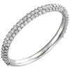 14K White Gold 1/2 CTW Diamond Band (Size 6)