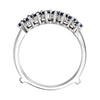 14k White Gold Sapphire Ring Guard, Size 7