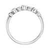 14k White Gold Pink Tourmaline Bezel Ring , Size 7