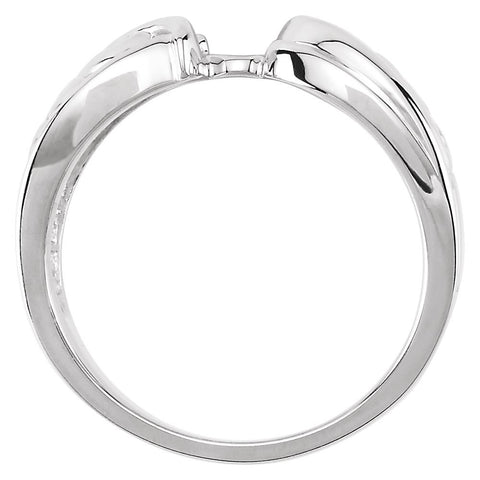 14k White Gold Solitaire Engagement Ring Base, Size 6