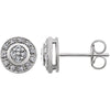 14k White Gold 1/5 ctw. Diamond Earrings