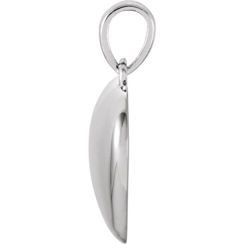 14k White Gold 1/10 CTW Diamond Heart Pendant