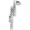 14k White Gold Journey Diamond Spiral Pendant