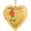 20.50x19.25 mm Mis Quince A±os with Rose Locket in 14K Yellow Gold