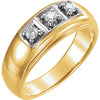1/3 CTTW Men's Diamond Ring in 14k Yellow Gold (Size 10 )