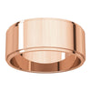 14k Rose Gold 8mm Flat Edge Band , Size 11.5
