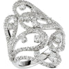 1 1/4 CTTW Diamond Ring in 14k White Gold (Size 6 )
