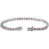 14k White Gold Pink Sapphire 7.25" Line Bracelet