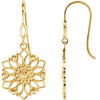 Pair of Decorative Dangle Earrings in 14k Yellow Gold