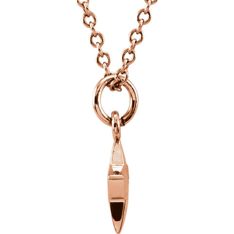 14k Rose Gold Tiny Posh Star 16-18" Necklace