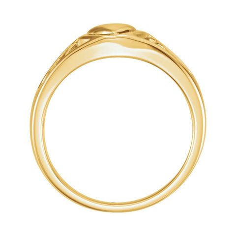 14k Yellow Gold Heart Ring, Size 7