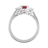 Platinum Ruby & Diamond Ring, Size 6