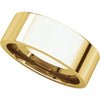 14k Yellow Gold 7mm Flat Comfort Fit Band, Size 12