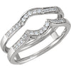14K White Gold 1/5 CTW Diamond Ring Wrap (Size 7)
