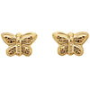 14k Yellow Gold 5x7mm Youth Butterfly Earrings