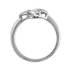 Sterling Silver .06 CTW Diamond Ring, Size 7