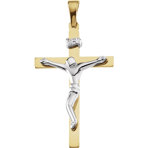 Two-Tone Crucifix Pendant