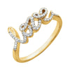 14k Yellow Gold 1/6 ctw. Diamond Ring, Size 7