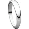 Sterling Silver 4mm Half Round Tapered Band, Size 11