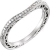 14k White Gold 1/8 ctw. Diamond Band, Size 6
