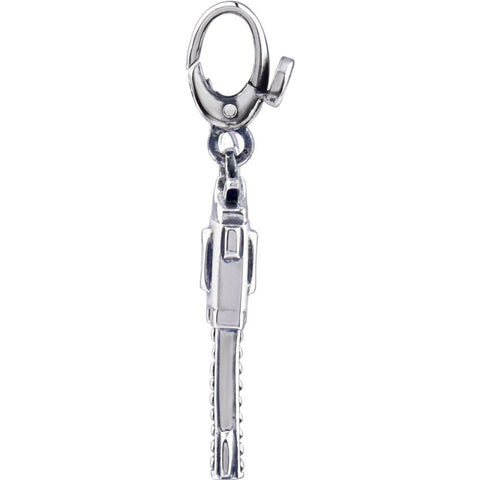 Sterling Silver Enamel Pistol Charm