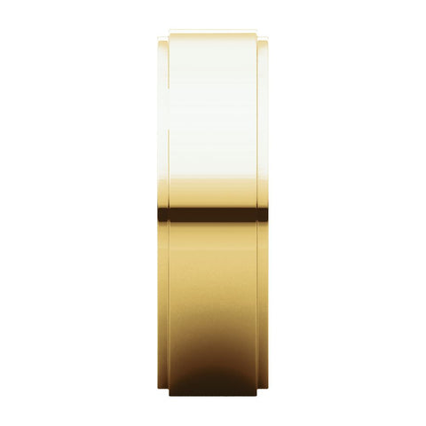 14k Yellow Gold 6mm Flat Edge Band, Size 11.5
