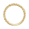 14k Yellow Gold Stackable Rope Ring, Size 7