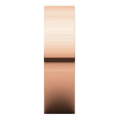14k Rose Gold 6mm Flat Comfort Fit Band, Size 7