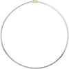 14K Yellow & White 3mm Two-Tone Reversible Omega 16" Chain