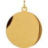 14k Yellow Gold 22mm Round St. Florian Medal