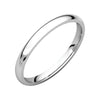 02.00 mm Light Comfort-Fit Wedding Band Ring in 10k White Gold (Size 6 )