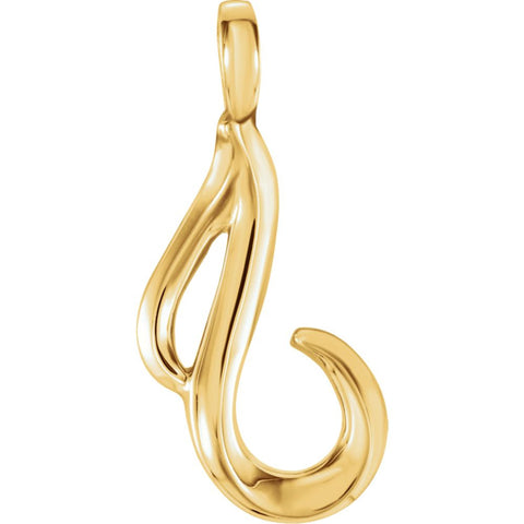 14k Yellow Gold Freeform Pendant