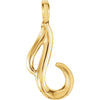 Metal Fashion Pendant in 14k Yellow Gold