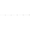 Diamond Cut Cable Anklet with Polished White Hearts in 14k White Gold ( 10.00 Inch )
