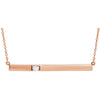 1/10 CTW Diamond Bar 16-Inch Necklace in 14K Rose Gold