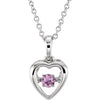 14K White Gold Pink Sapphire 18-Inch Necklace