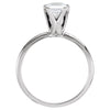 14k White Gold 1/2 CTW Diamond Solitaire Engagement Ring, Size 6