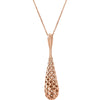 14k Rose Gold 1/3 CTW Diamond Pierced Style 18" Necklace
