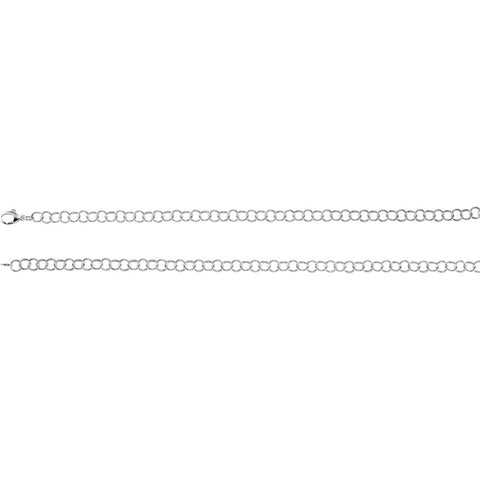 Sterling Silver 6.25mm Ring Link Chain 18" Chain