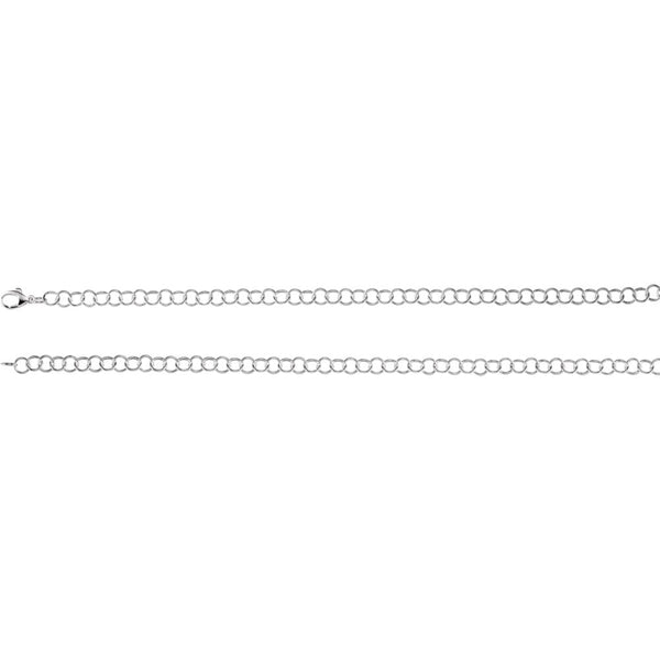 Sterling Silver 6.25mm Ring Link Bracelet 7" Chain