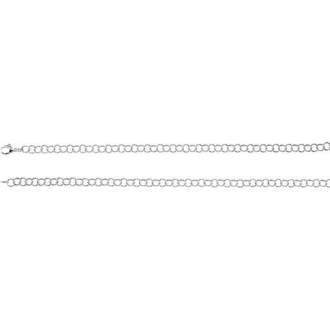 Sterling Silver 6.25mm Ring Link Bracelet 7" Chain