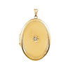 Yellow Gold Plated Sterling Silver 0.05 Ct Diamond Locket