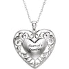 Heart of a Grandmother Necklace with Card and Box in Sterling Silver